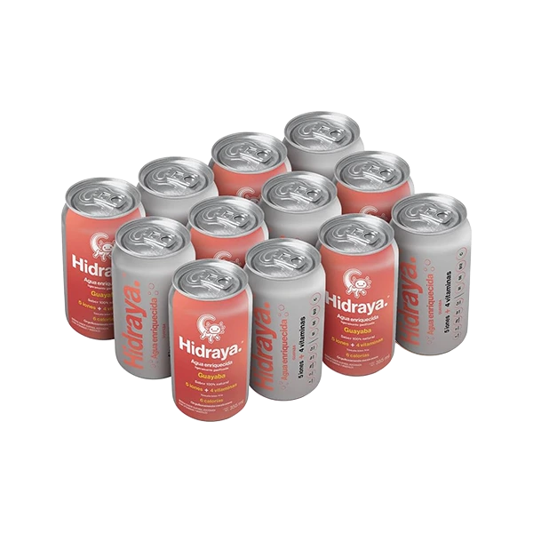 Hidraya Agua Enriquecida 12 pack sabor Guayaba